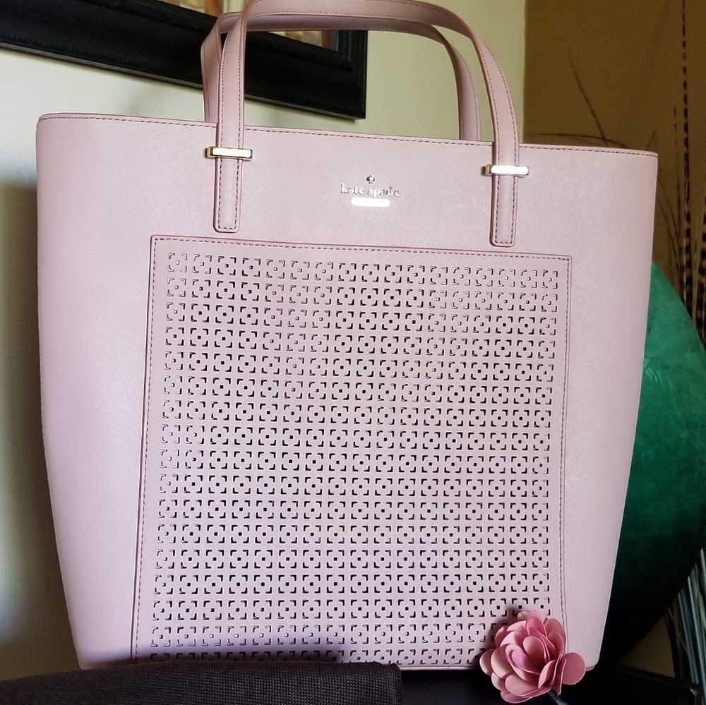 NEW! Kate Spade Cedar Street Perforated Tote pink